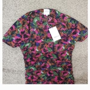 Misa Los Angeles Vibrant Floral Short Sleeve Dress